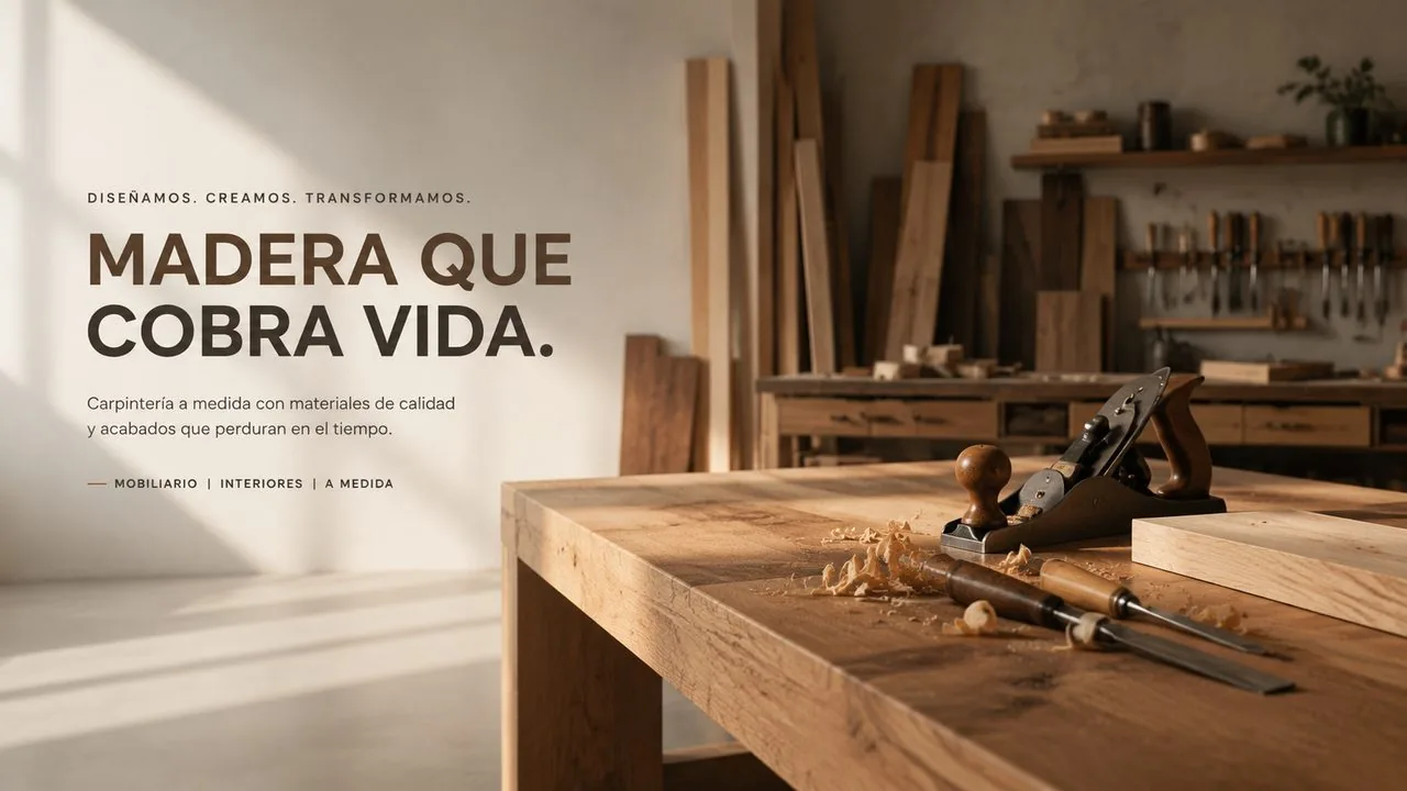 Ejemplo de web para una carpintería